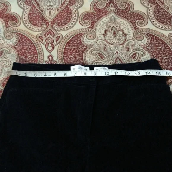 Size 8P Northern Reflections essential slim black corduroy pants - Picture 13 of 15